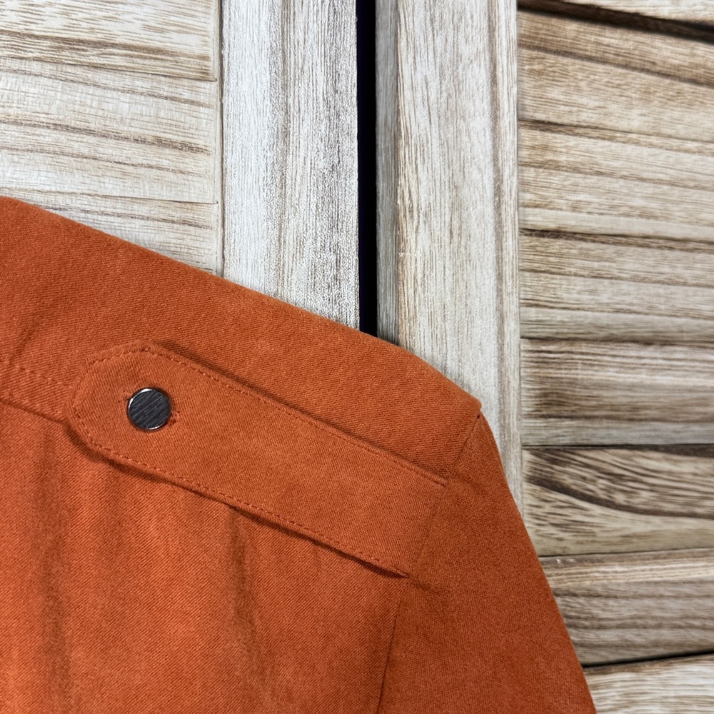 CJ Banks Rust Button-Down Shirt - Picture 8 of 12